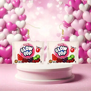 Lollipop Candy Bag Acrylic Hook Dangle Earrings